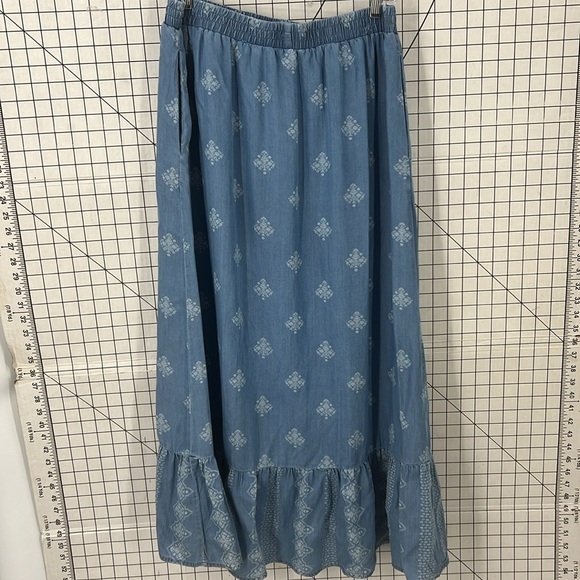 Sonoma Goods For Life x Lauren Lane Pull-On Tiered Skirt L - Picture 2 of 8